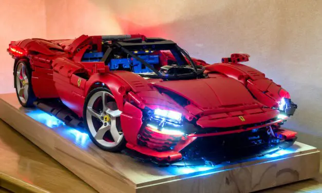 Kiran fits Lights to his Lego Ferrari