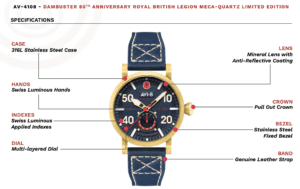 AVI-8 Dambuster 80th Anniversary Limited Edition AVI 8 Specification 300x189 - AVI-8 Dambuster 80th Anniversary Limited Edition