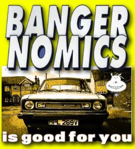 Free Car Mag does Stickers Bangernomics is good for you 273x300 - Free Car Mag does Stickers
