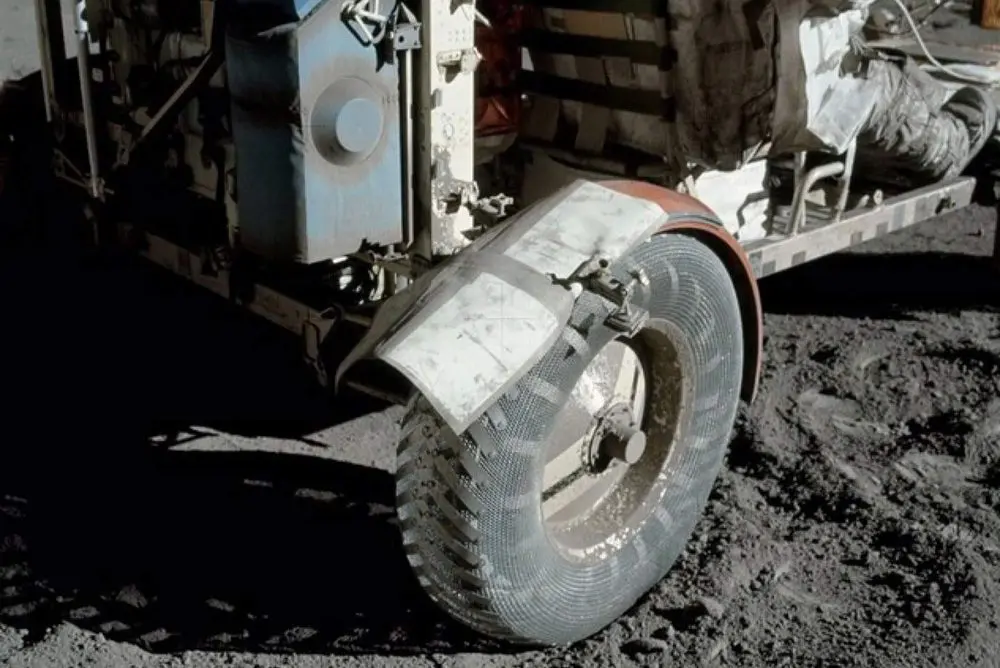 The Lunar Rover by Kiran Parmar The taped up fender of the Lunar Roving Vehicle during the Apollo 17 mission - The Lunar Rover by Kiran Parmar
