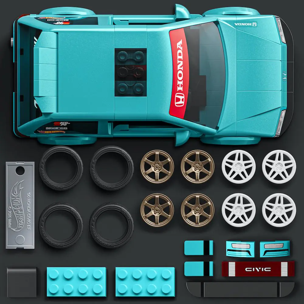 Mattel Brick Shop™ and Hot Wheels® Collector Builds Honda Hot Wheels Civic Parts - Mattel Brick Shop™ and Hot Wheels® Collector Builds