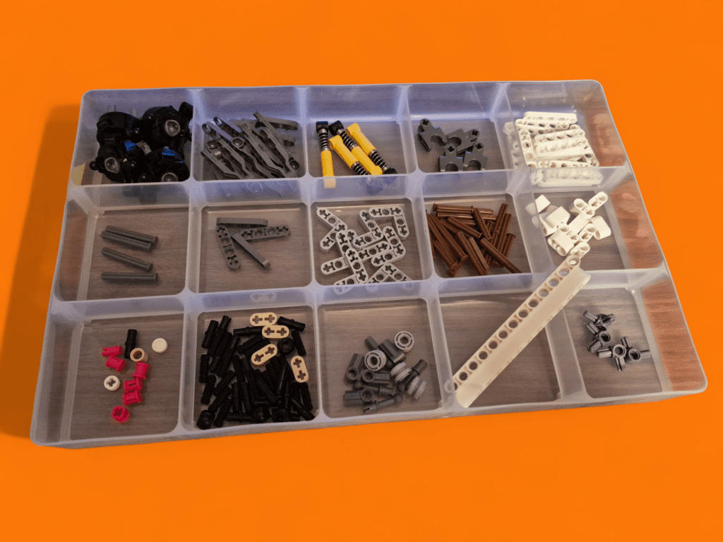 Building a Lego Technic NASA Apollo Lunar Roving Vehicle with Kiran Parmar SORTING CASE 1 1024x768 - Building a Lego Technic NASA Apollo Lunar Roving Vehicle with Kiran Parmar