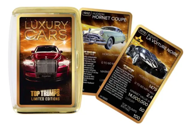 ISSAC HAYES GOLD PLATED CADILLAC PART OF NEW TOP TRUMPS LIMITED EDITION LUXURY CARS PACK Top Trumps Free Car Mag - ISSAC HAYES GOLD PLATED CADILLAC PART OF NEW TOP TRUMPS LIMITED EDITION LUXURY CARS PACK