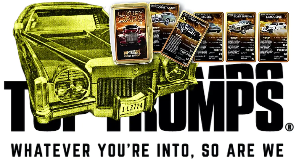 ISSAC HAYES GOLD PLATED CADILLAC PART OF NEW TOP TRUMPS LIMITED EDITION LUXURY CARS PACK