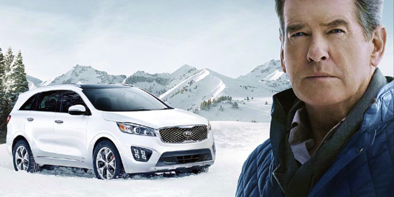 Brosnan At The Superbowl In A Sorento