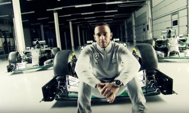 Lewis Hamilton and his new 2016 Mercedes