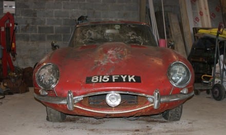 Jaguar E-Type Beatles Barn Sell for £57,900