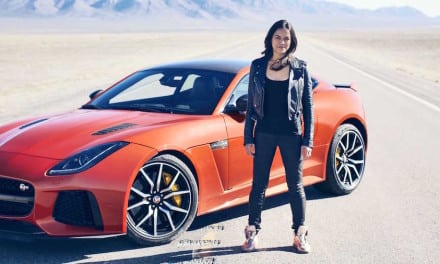 Michelle Rodriguez and Jaguar F-TYPE SVR