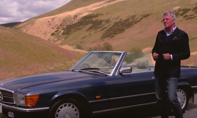 Charles Morgan on the Mercedes SL