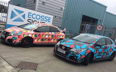 Ecosse Signs use 3M Film to wrap Kaiser Chiefs music video cars 3 400x250 - Celebrities
