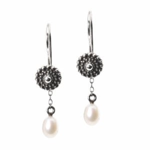 Trollbeads Fancy Drop Pearl Earrings £45 300x300 - Jackie O - Get Her Look