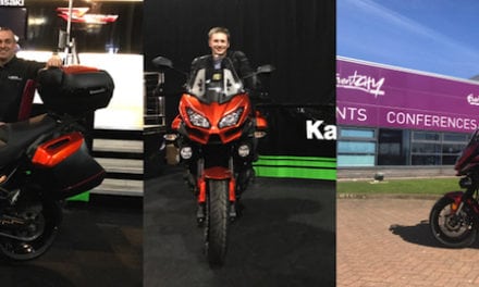 Olympic Champion, Jason Kenny OBE collects brand‑new Kawasaki Versys 1000 Grand Tourer