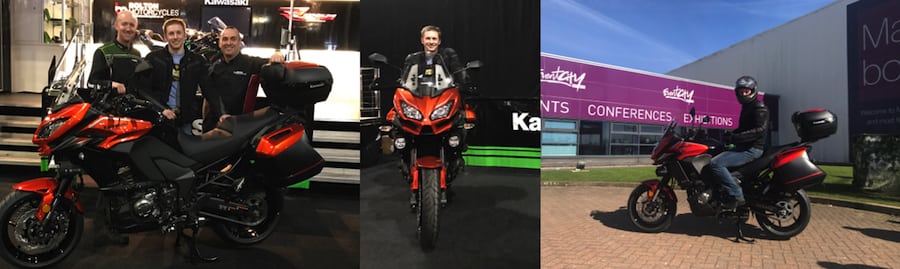 Olympic Champion, Jason Kenny OBE collects brand‑new Kawasaki Versys 1000 Grand Tourer