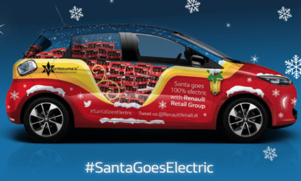 Santa test-drives his new electric sleigh with Renault
