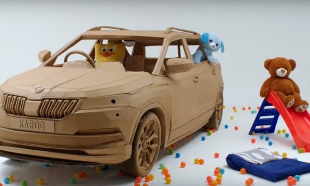 Cardboard Skoda Karoq designed by kids…