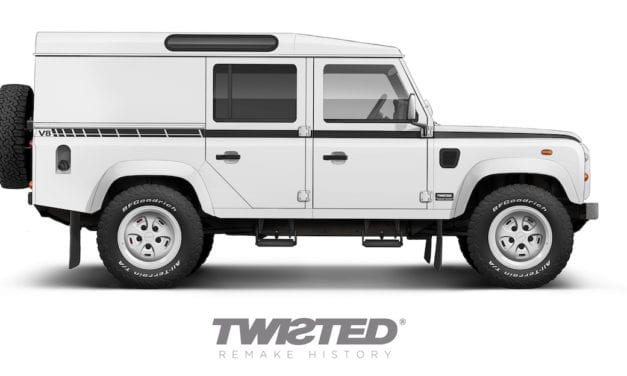 Twisted Land Rovers in Geneva