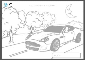 Page 2 300x212 - Colour your very own Aston and you might win a prize!