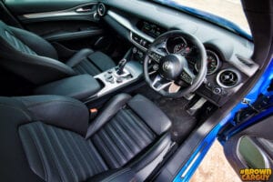 Alfa inside 300x200 - Alfa Romeo Stelvio Veloce Reviewed by Brown Car Guy