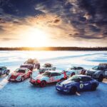 Air-cooled Porsche 911 ice driving in Santa’s back garden