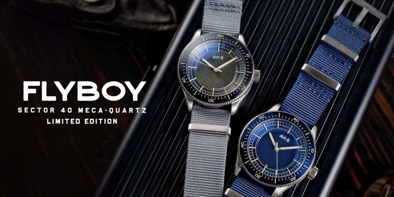 AVI 8 Flyboy Sector 40 Meca Quartz Limited Edition Free Car Mag