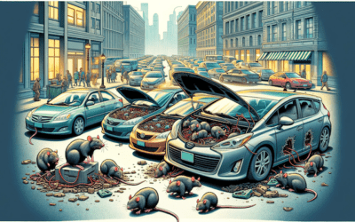DALL·E 2024 01 14 14.09.27 Illustration for a newspaper feature titled Rat astrophe on Wheels  Soy Wiring Turns Cars into Rodent Buffets. The image should depict a scene of u copy 400x250 - Stories