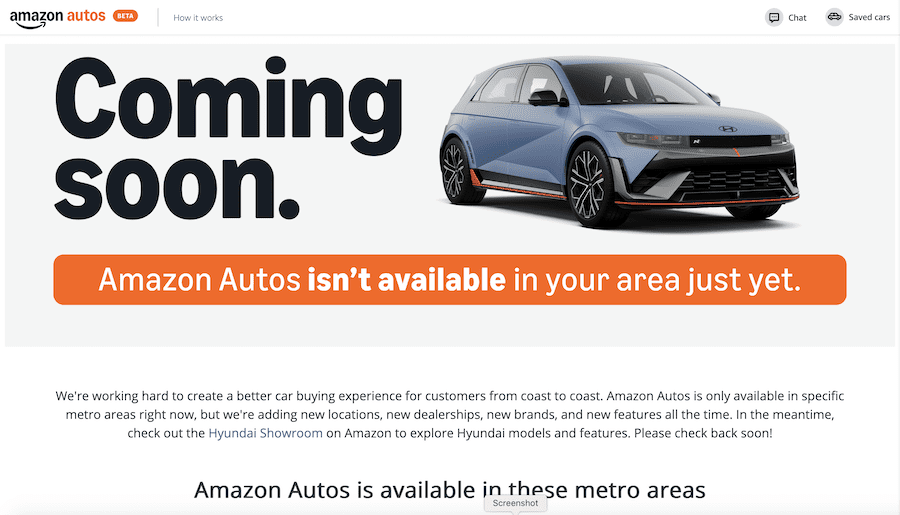 Amazon to sell Hyundai online in America