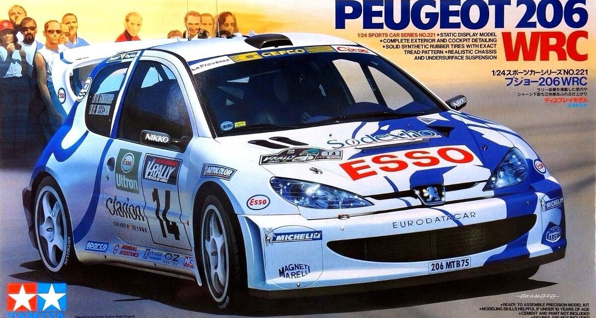 Tamiya 206 WRC and a scale model GTi