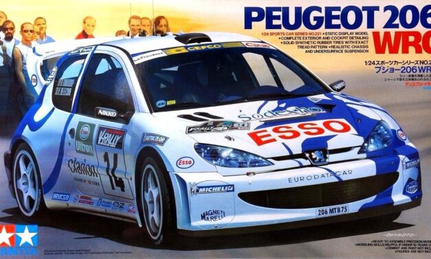 Tamiya 206 WRC and a scale model GTi