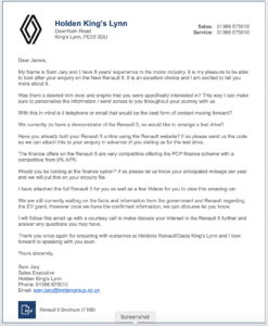 Renault letter 247x300 - Bribery and EV Corruption